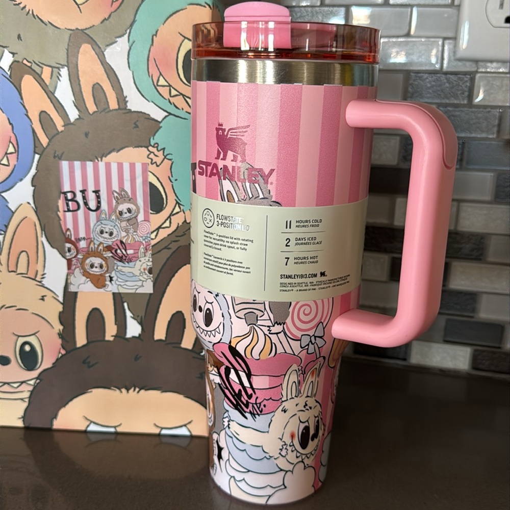 Stanley The Quencher H2.0 Flowstate Tumbler | 40 OZ / Labubu-Help Me / BRAND NEW - Picture 8 of 13